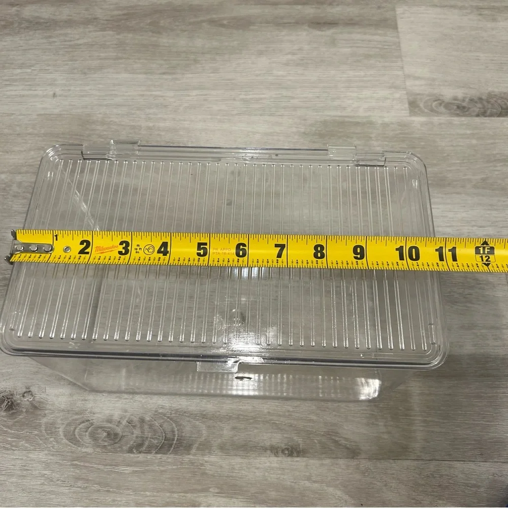 Isaac Jacobs large Stackable Organizer Bin w Hinged Lid